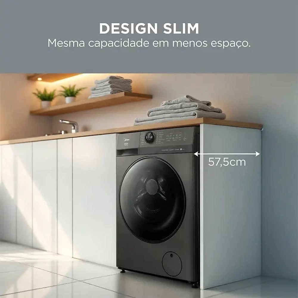 Lava E Seca Midea 11Kg MF201D110WB/GK Titanium 110V