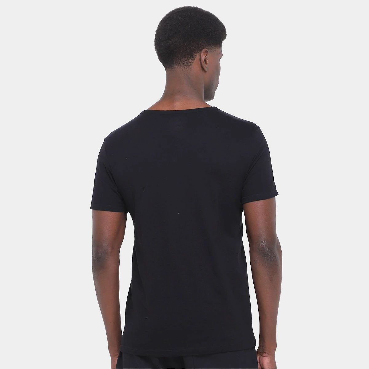 Miniatura Kit Camiseta Hering C/ 3 Peças Masculina Azul Turquesa+Preto - G