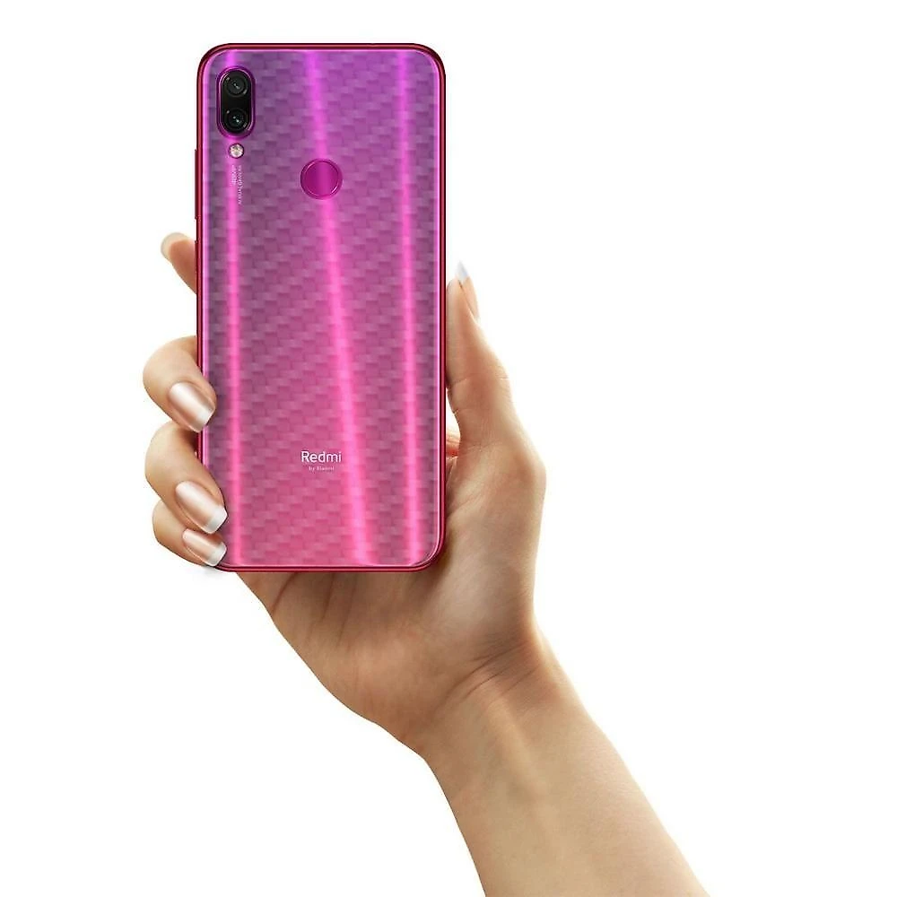 Película Traseira De Fibra De Carbono Transparente Para Xiaomi Redmi Note 7 - Gorila Shield