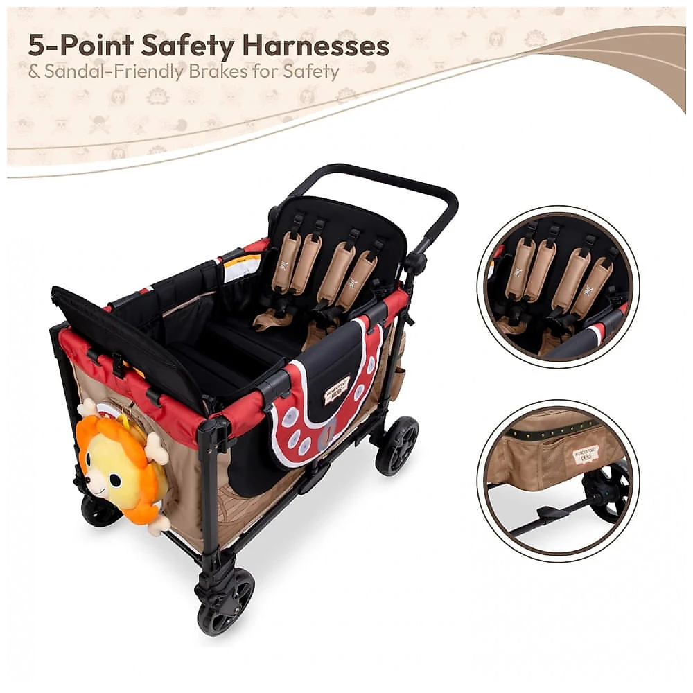 Carrinho Wagon WONDERFOLD ONE PIECE Thousand Sunny Ed. Limitada 4 Lugares Arnês 5 Pontos Rodas All-Terrain