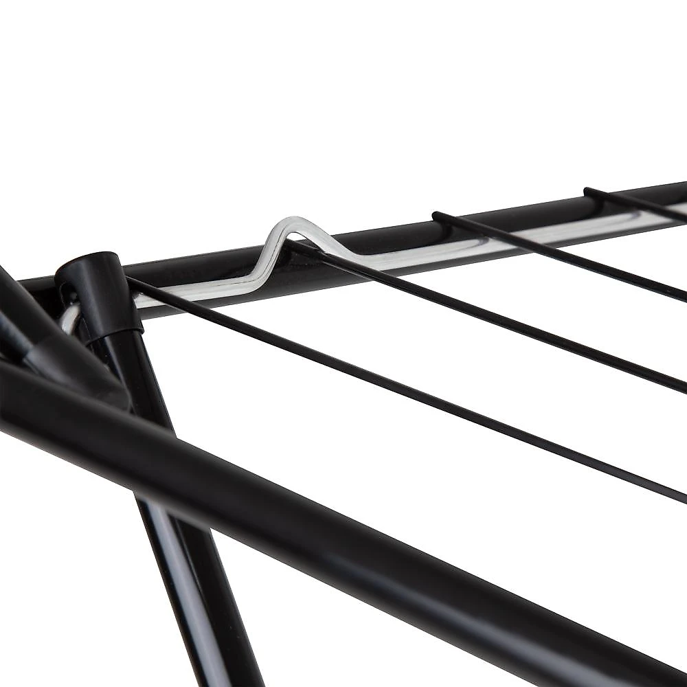 Varal de Chão com Abas Retrátil Slim Preto Mor