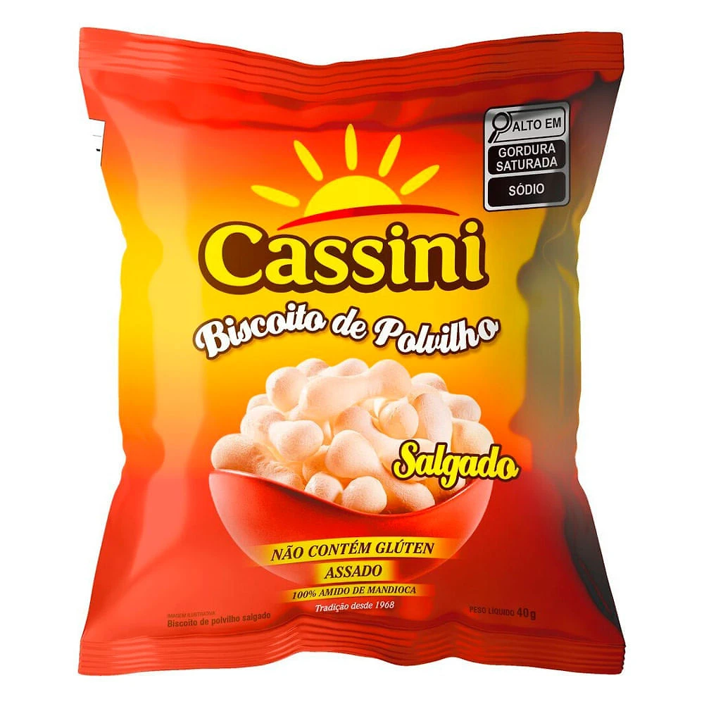 Biscoito de Polvilho Cassini Salgado Assado 40g