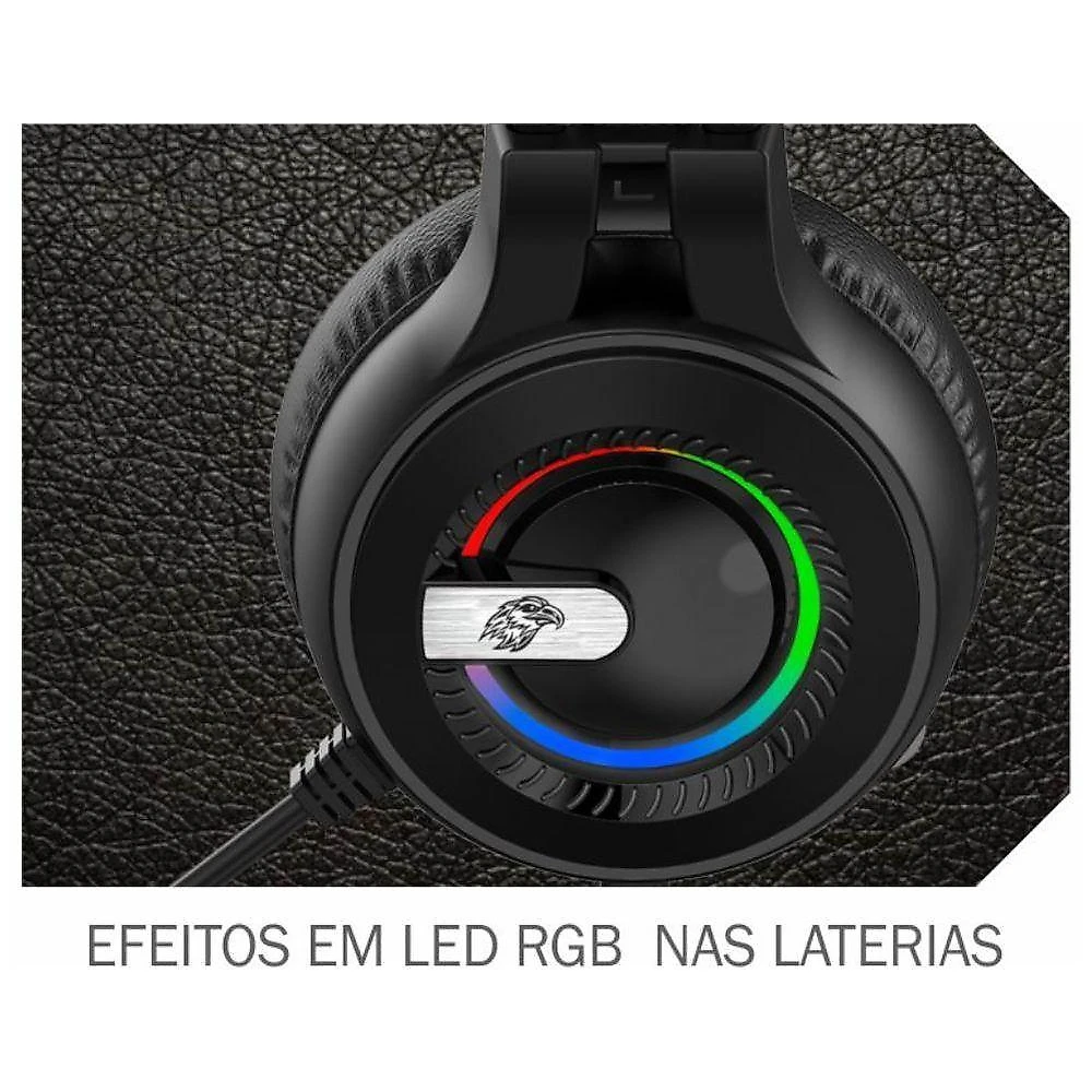 Headset Kmex Gamer Rgb 7.1 Ar63 Preto