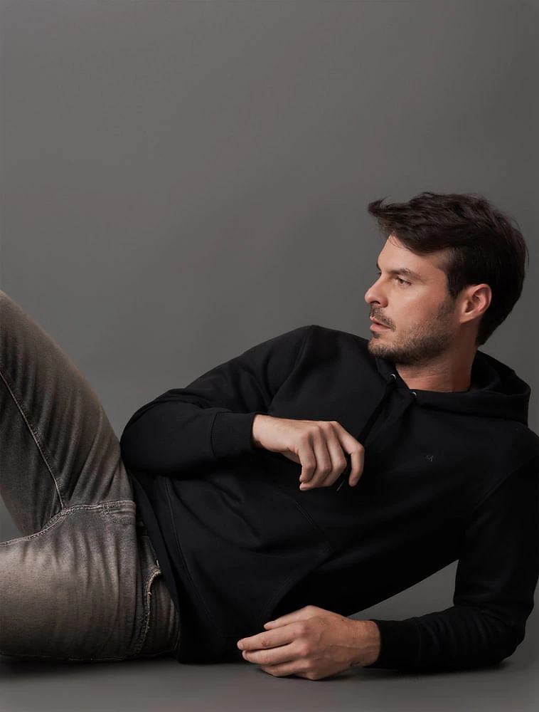 Miniatura Casaco Masculino Moletom Bordado Capuz Calvin Klein Jeans - Preto Casaco Masculino Moletom Bordado Capuz Calvin Klein Jeans Preto g
