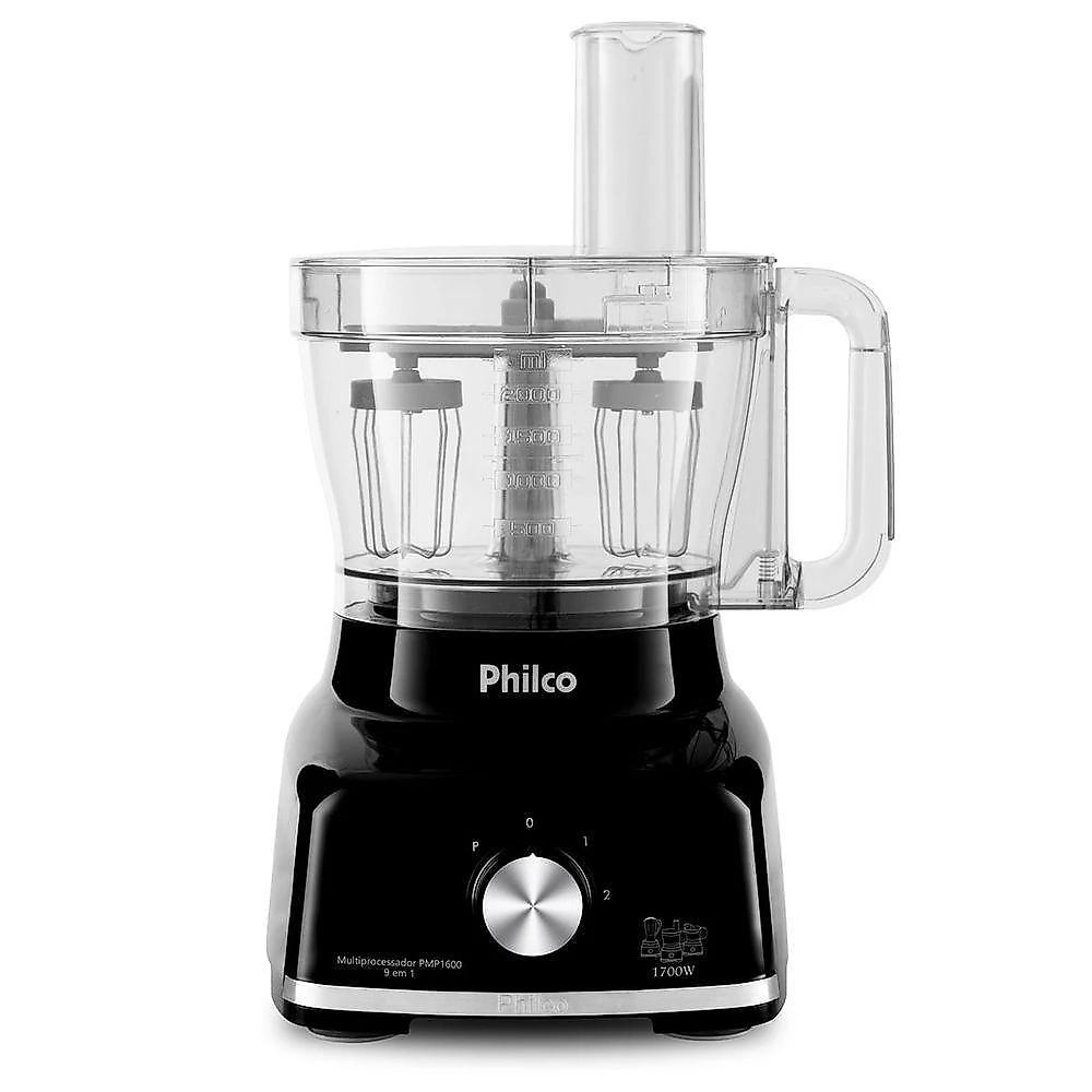 Multiprocessador philco pmp1600p 9 em 1 2 velocidades 1700w preto 110v