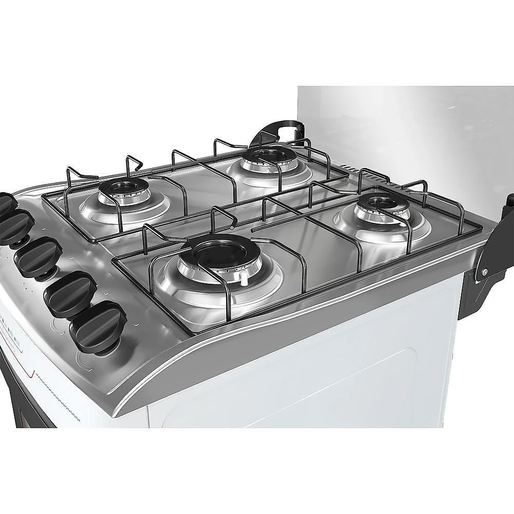 Fogão Mueller 4 Bocas Com Mesa Inox E Acendimento Automático Total Branco Mfi4bf Bivolt
