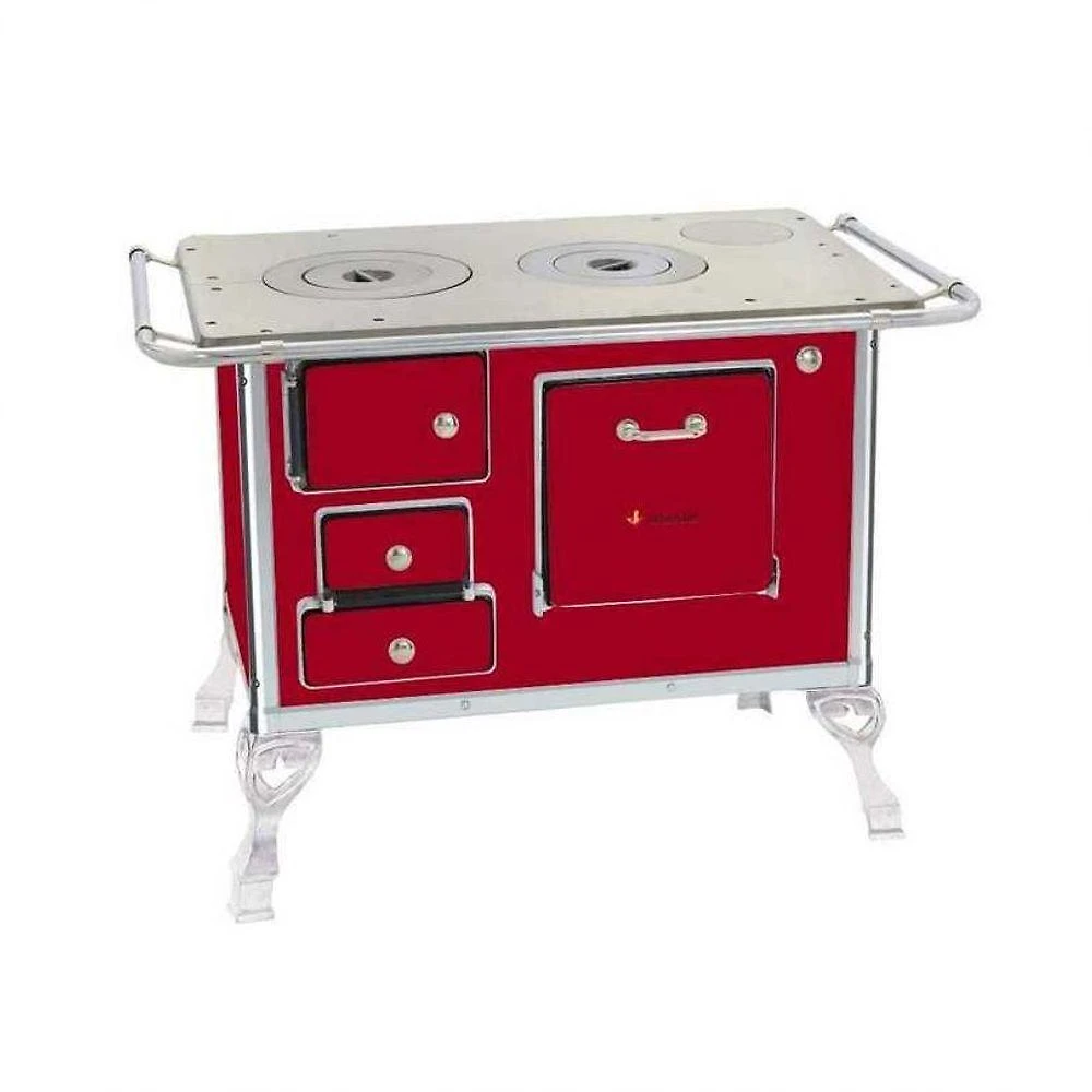 Fogão A Lenha 02 Vermelho Intenso Sem Tampa 2dvr Venâncio