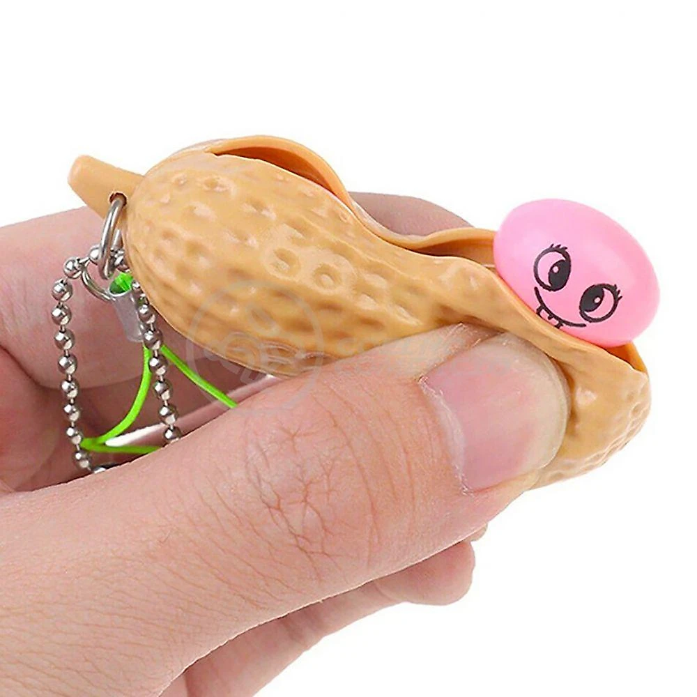 Chaveiro Amendoim Anti Stress de Apertar Sensorial Relaxa