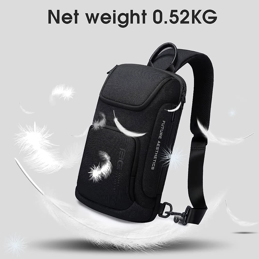BANGE Mochila para Laptop 24 cm À prova DÁgua Preta