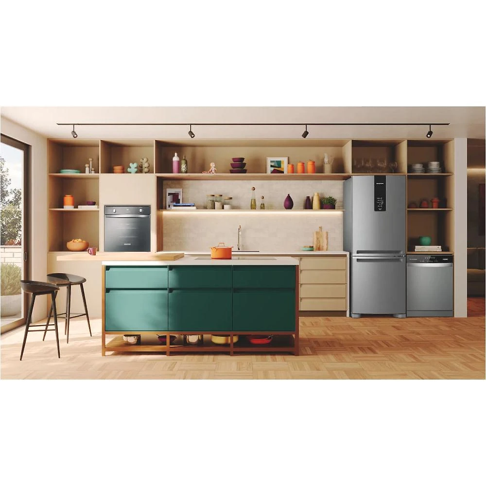 Geladeira Brastemp Frost Free Inverse 447L Inox BRE57FK 127V