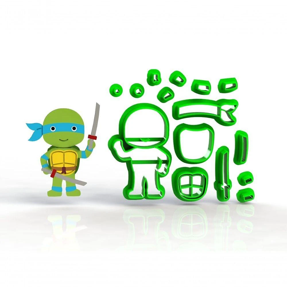 Cortador Tartaruga Ninja Mod 4 Plástico PLA 6CM HB Formas e Cortadores