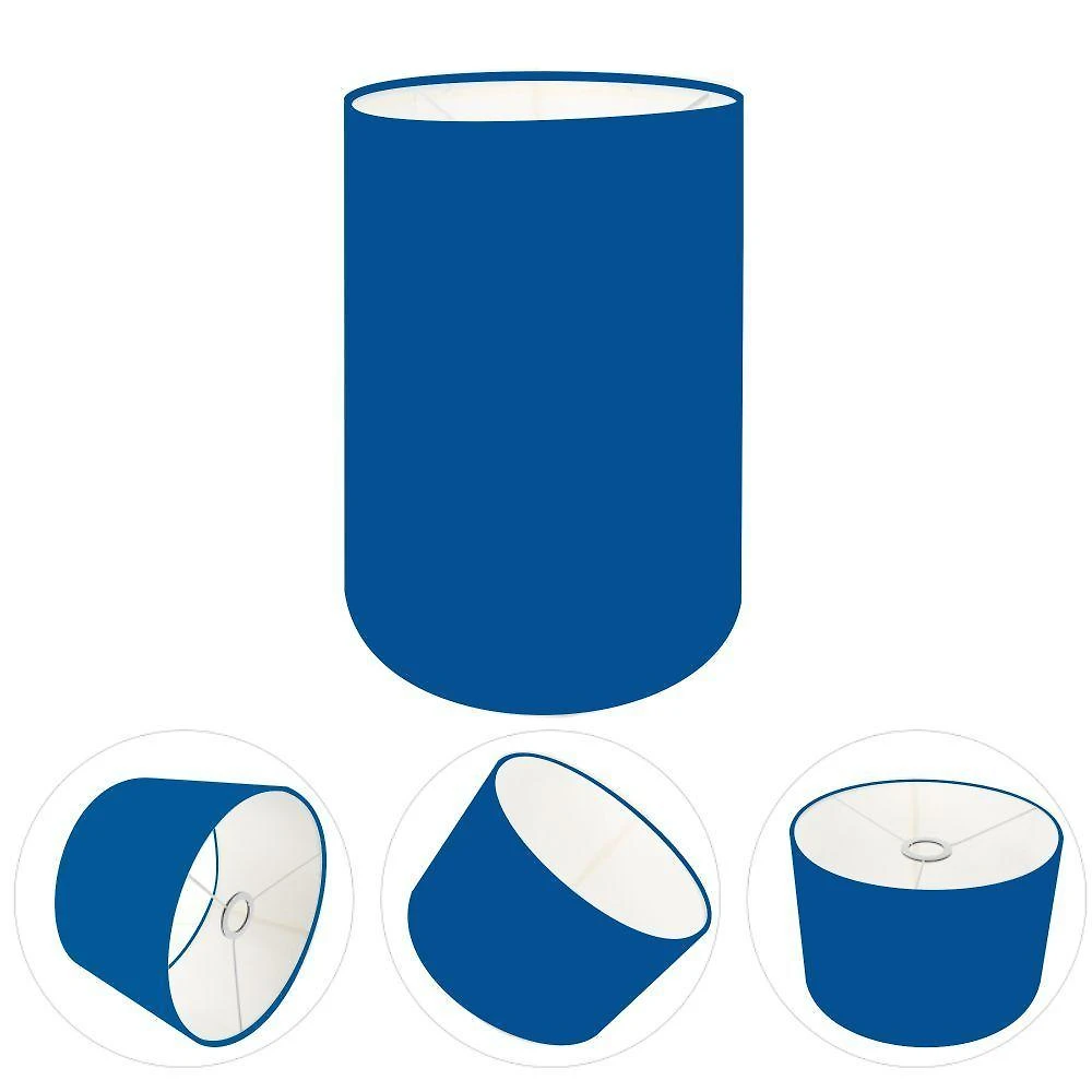 Cúpula Abajur E Luminária Cilíndrica Vivare Cp-7004 ø15x25cm - Bocal Nacional Azul-marinho