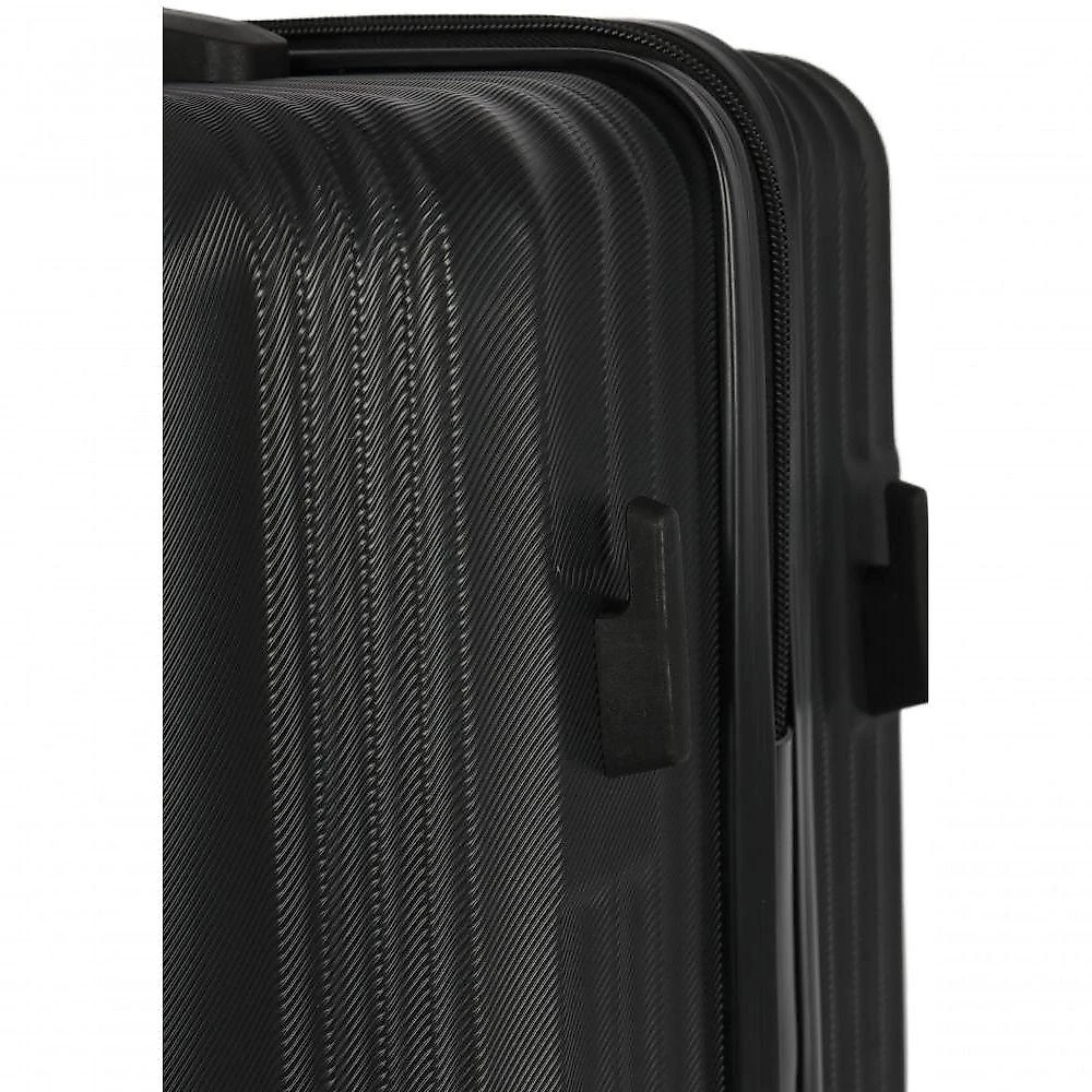 Mala de Bordo 45L ABS Rodas Duplas Removiveis Giro 360 Ziper MF10475PK-P Preto Polo King
