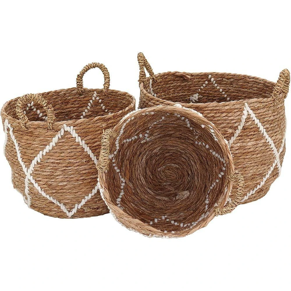 Cesta Fibra Natural 3Pç