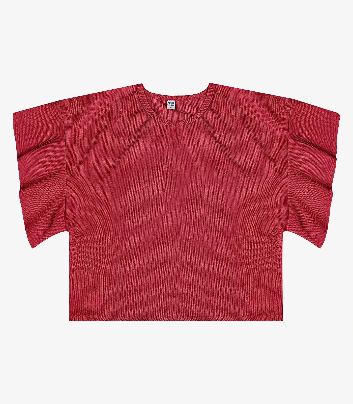 Blusa Feminina Com Manga Franzida Infinita Cor Vermelho