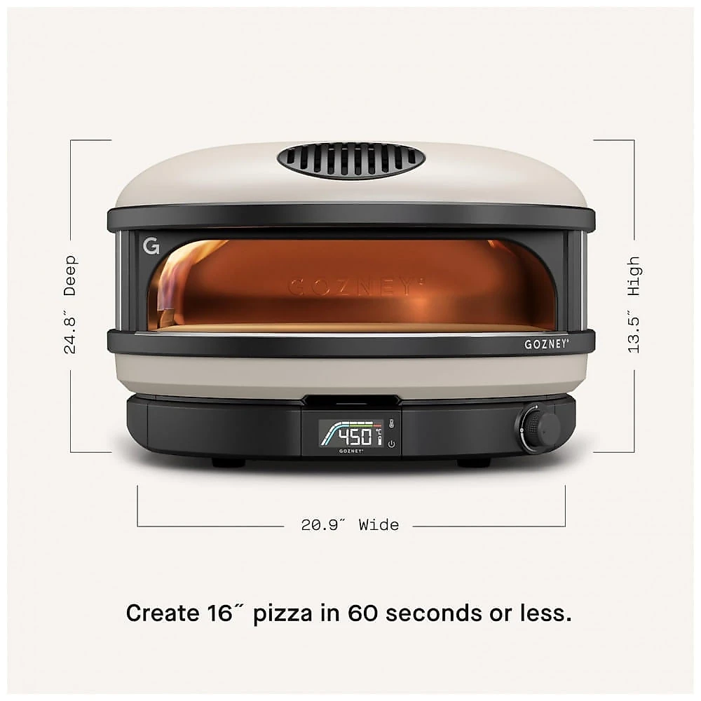 Forno de Pizza Gozney Arc XL a Gás Propano 16" Portátil Pedra Refratária Alta Temperatura 500°C Externo Cor Osso