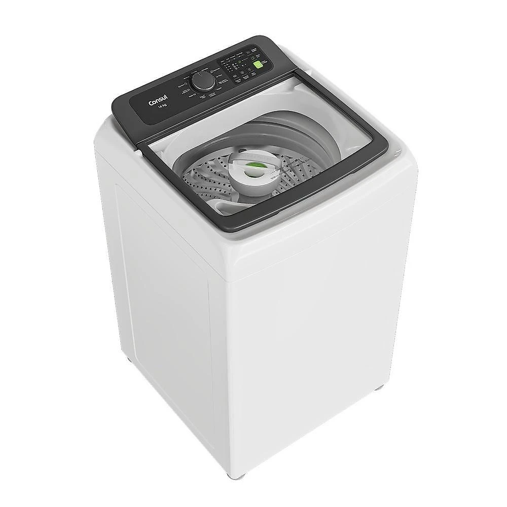 Máquina de Lavar Automática Consul CWN14AB 14kg Superior Modo Eco Branco 110V