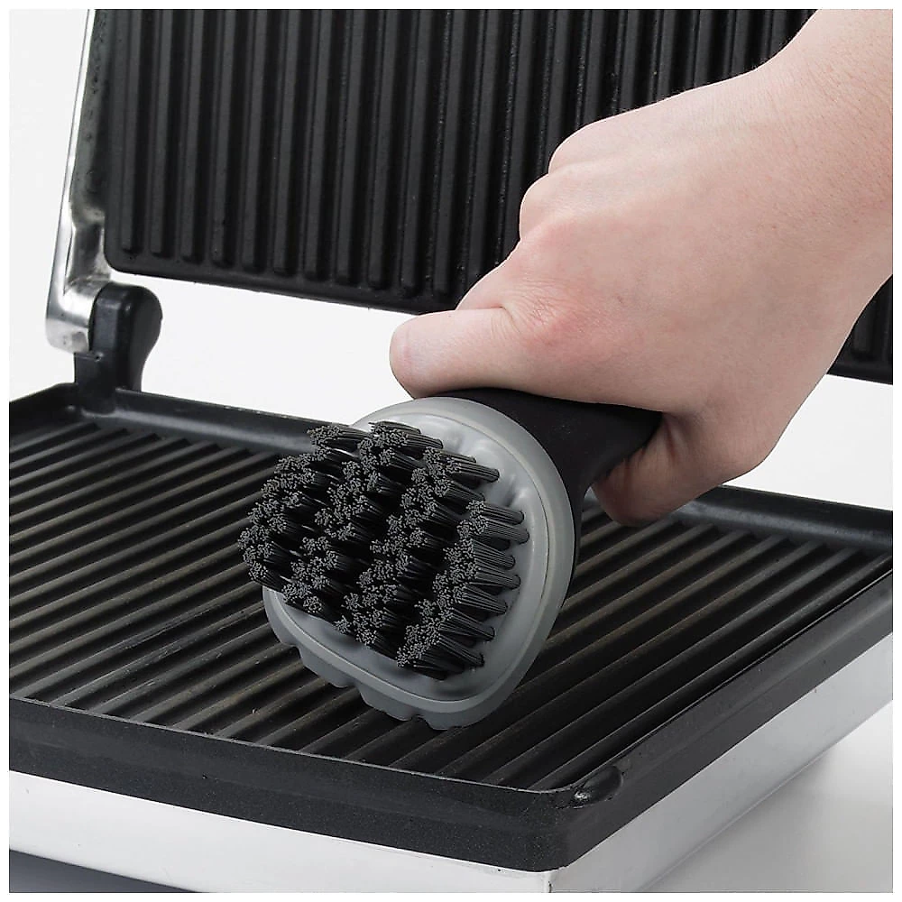 Churrasqueira Elétrica Retangular George Foreman para Ambientes Internos e Externos, Vermelha + Escova Elétrica OXO Good Grips para Grill e Panini