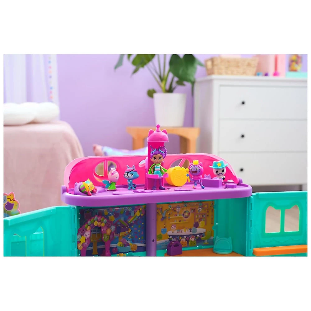 Conjunto de Figuras Temáticas de Celebração com Gabby Girl e 5 Cat Toy Figures - Acessórios Surpresa de Dollhouse, Brinquedos para Meninas e Meninos,
