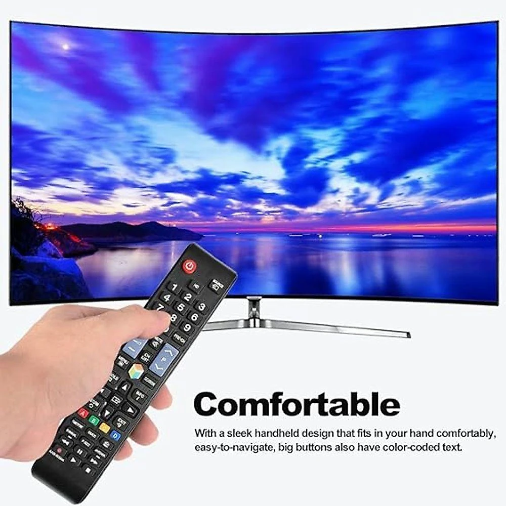 Controle Remoto Universal Tv Inteligente Para Samsung Hdtv Led Digital Preto