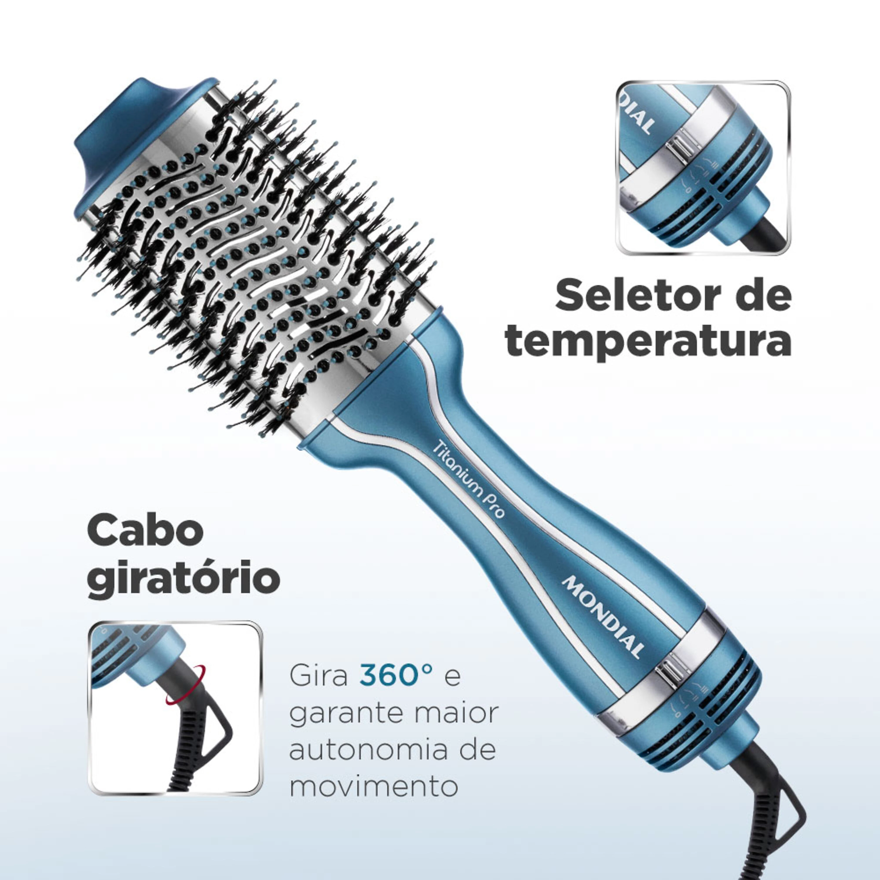 Escova Secadora Titanium Pro Mondial ES-28 ESCOVA SECADORA ES-28 BIVOLT