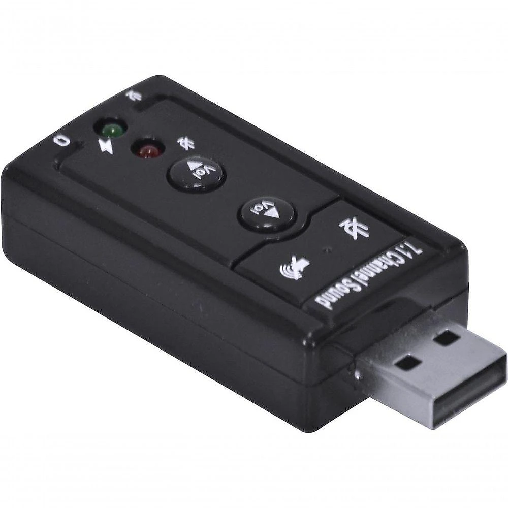 Adaptador Placa De Som Usb 7.1 Canais Virtual Ausb71