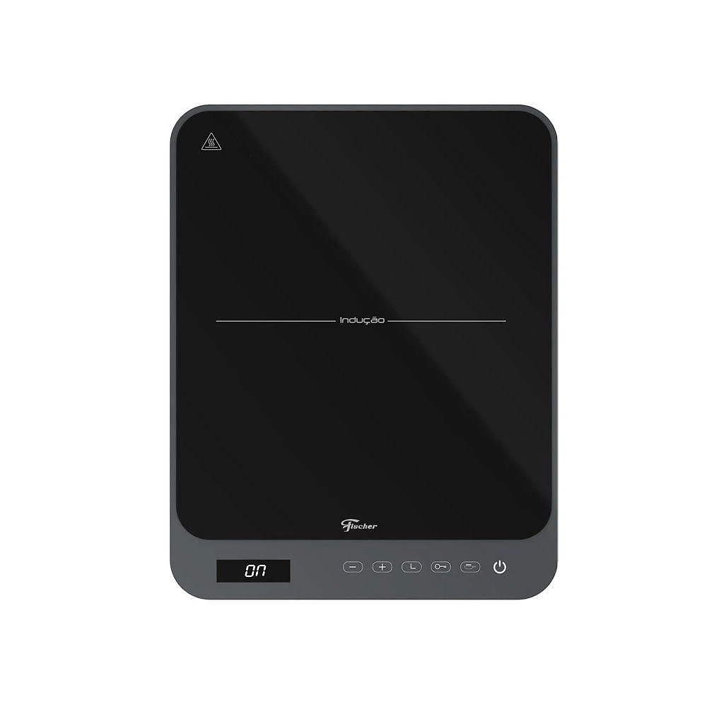 Cooktop de Indução Fischer 40760 - 112475 1 Boca Vitrocerâmico Touch Screen Cinza Bivolt