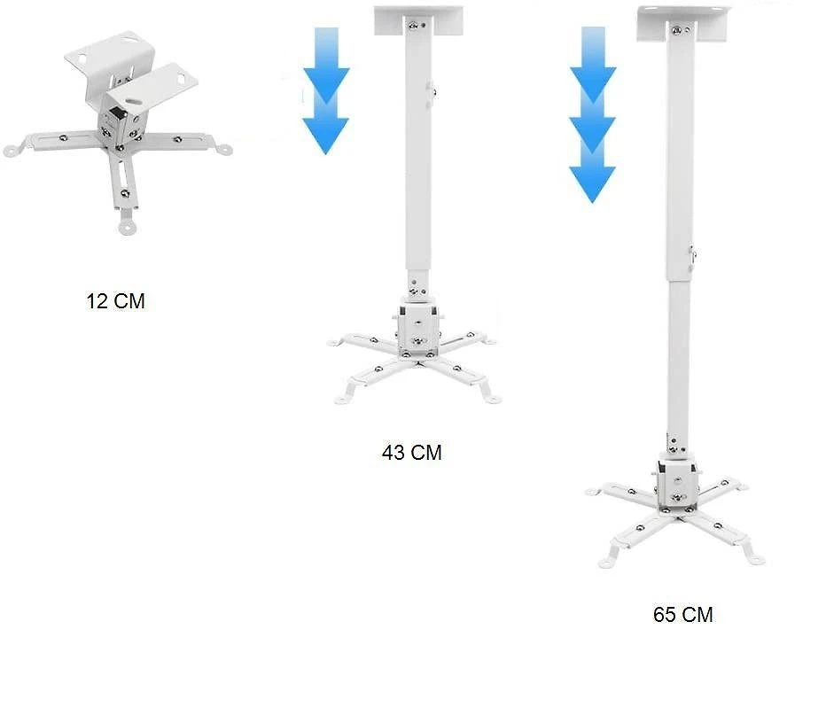 Miniatura Extensor,Suporte,Pedestal Para Projetor,43-65 Cm,Teto,Branco
