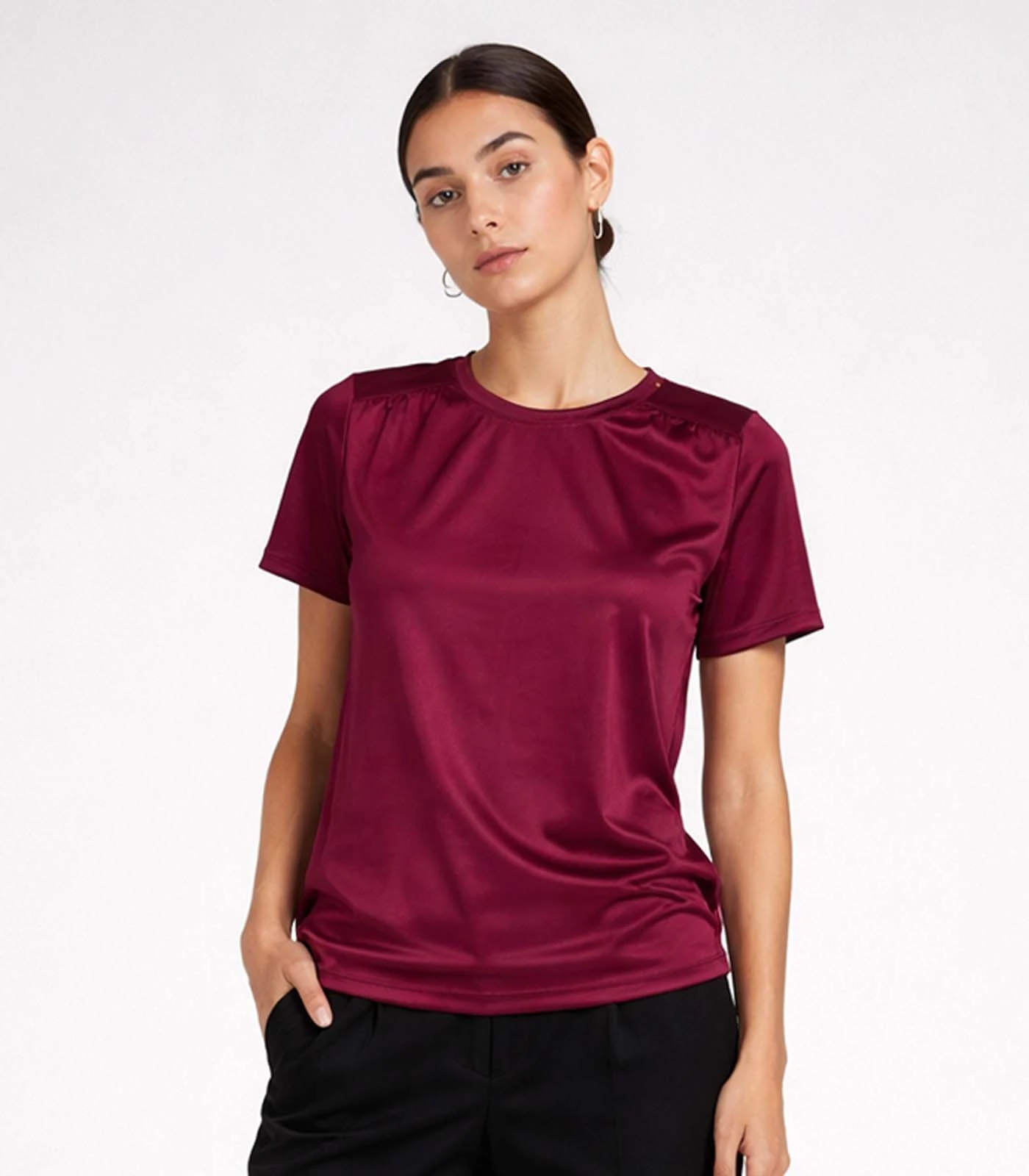 Blusa Feminina Com Recorte Franzido Infinita Cor Vermelho