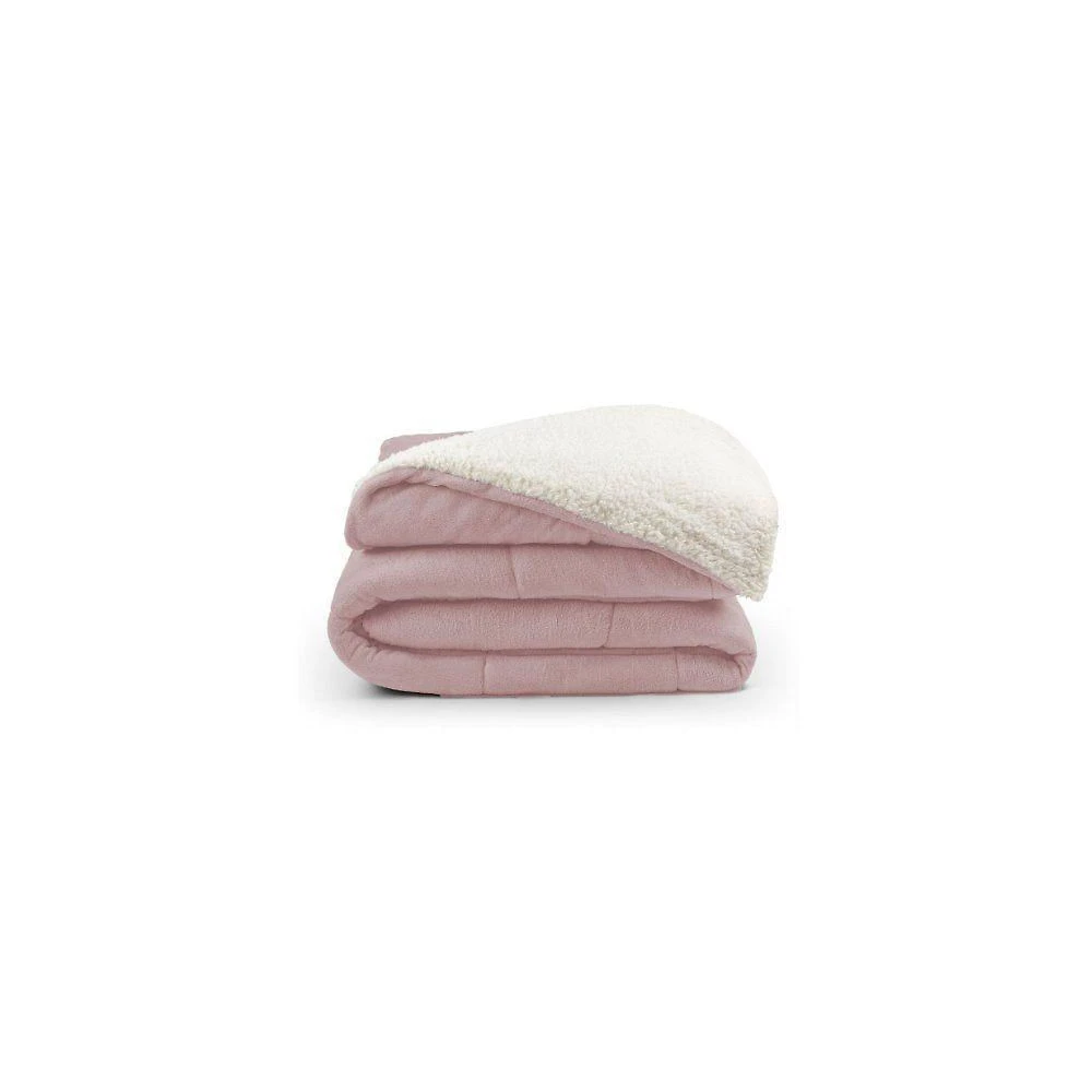 Coberdrom Dupla Face King Soft e Sherpa 230x280cm Poliéster Rosa Valle Enxovais