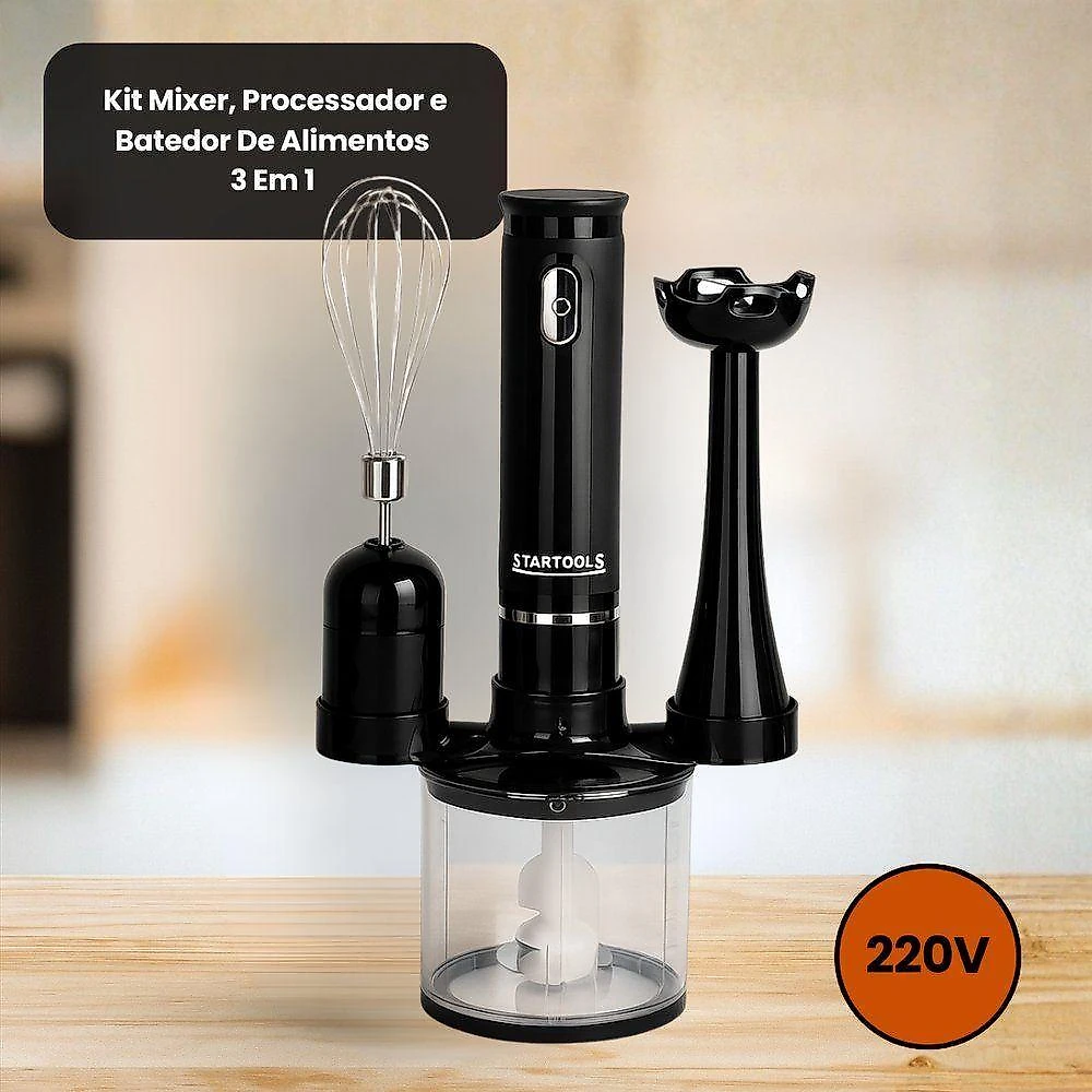 Mixer 3 em 1 Imersao Startools Premium 200W Duas Velocidades Branco 220V