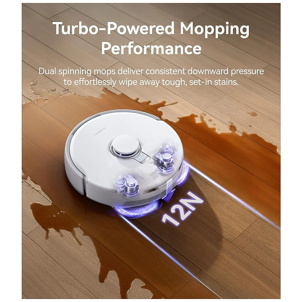Robô Aspirador Narwal Freo Z10 Turbo Branco com Sucção 25.000Pa Sistema Autoesvaziamento e Mop Integrado