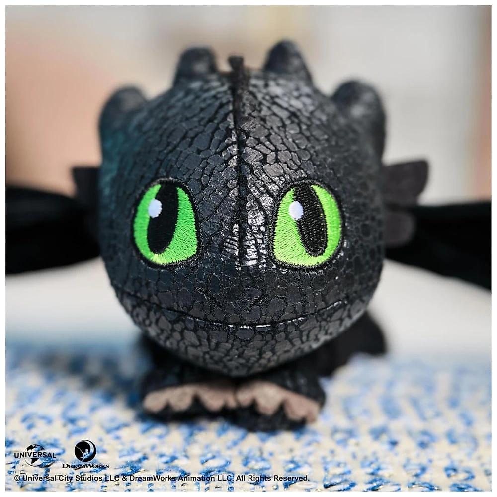 Pelúcia Dreamworks Dragões Como Treinar o Seu Dragão, Toothless Abraço e Planador, Brinquedo de Pelúcia de 30 cm, Presente para Crianças a partir de 4