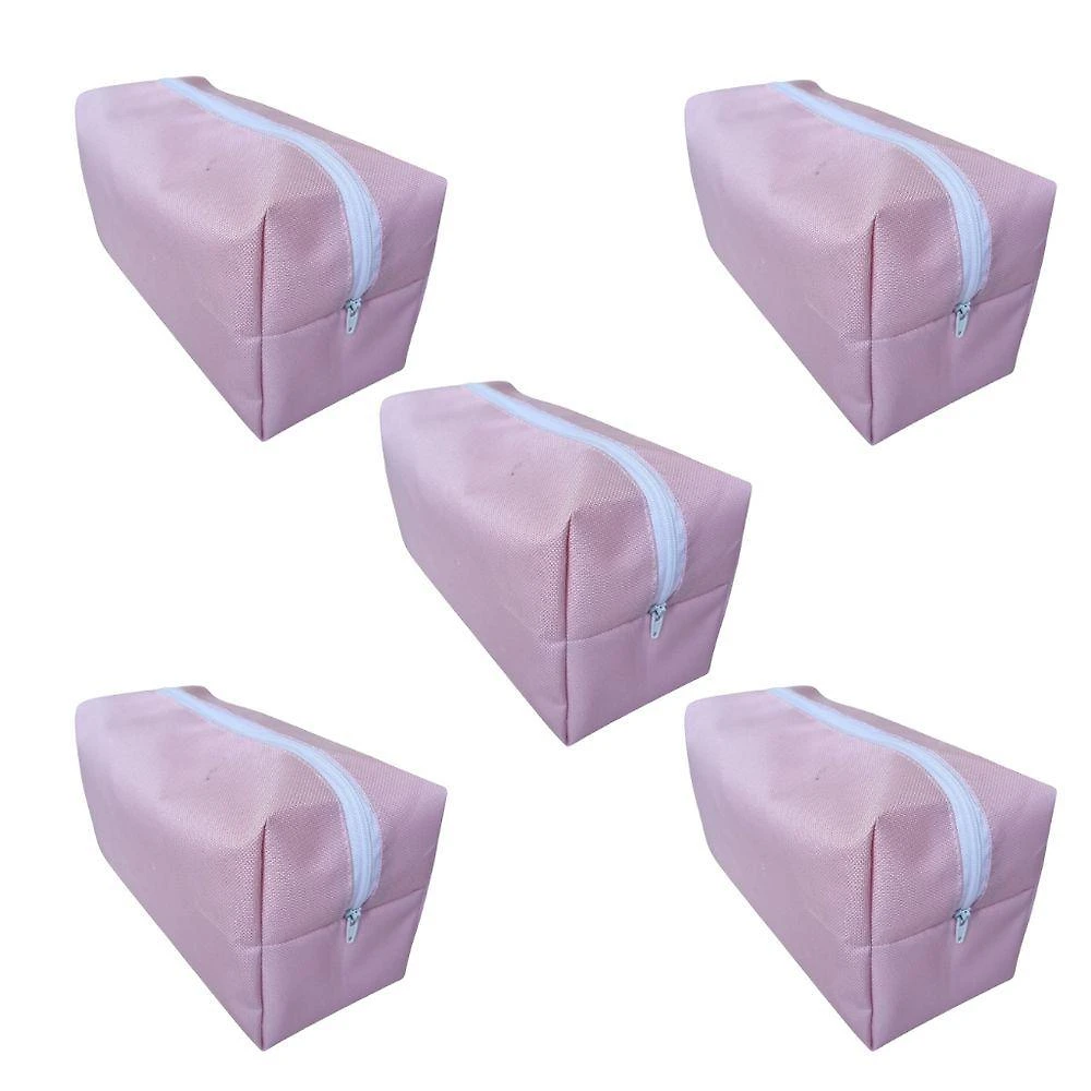 Kit 5 Necessaire Organizadora De Malas E Maquiagens Rosa