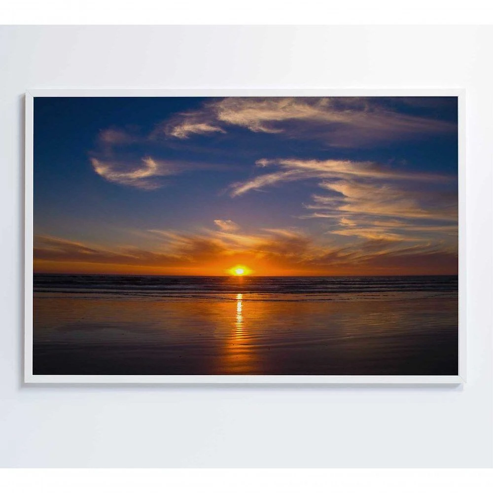 Quadro Por Do Sol Em Cape Town 120x80 Cm Tecido Canvas