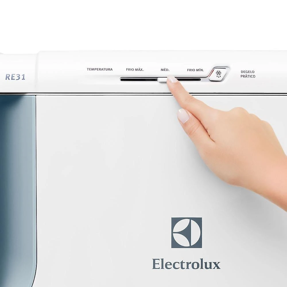 Geladeira electrolux degelo prático re31 com controle de temperatura 240l - branca 110