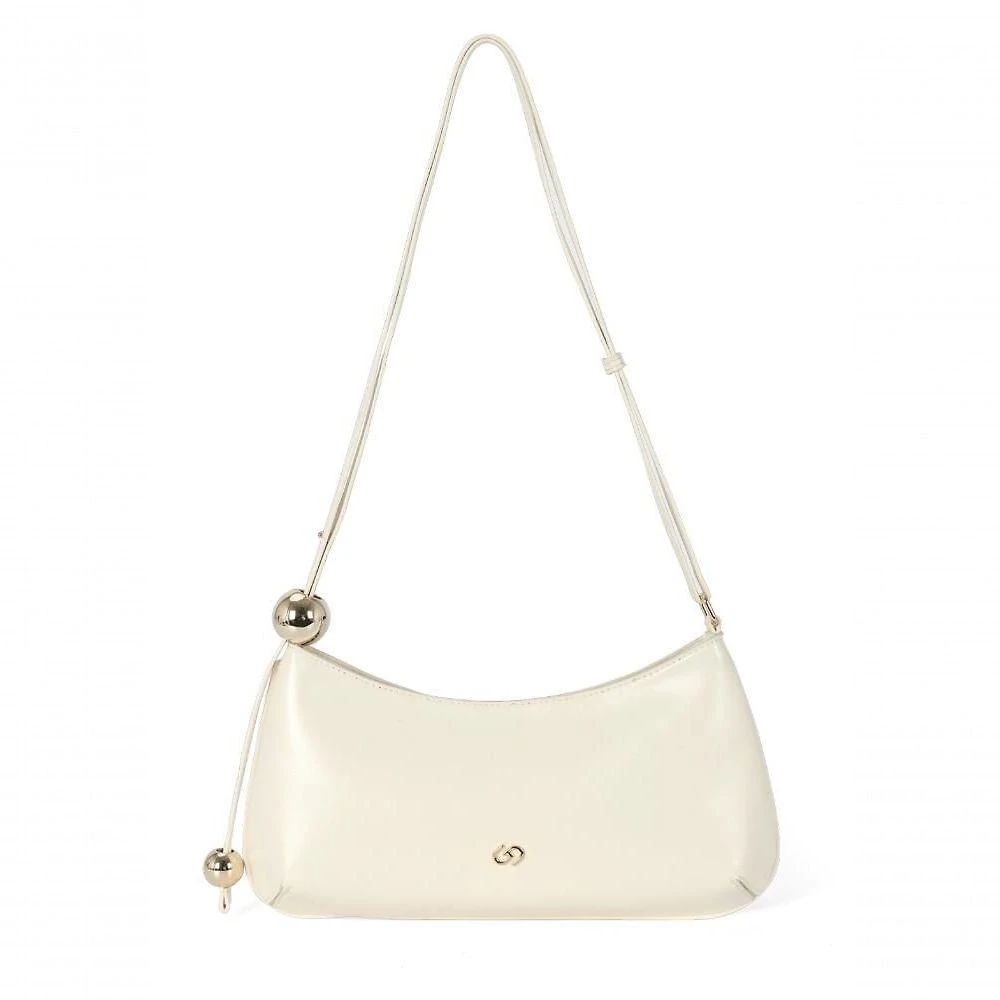 Bolsa Baguette Feminina Luxcel Alice Gash BS73005GA PU 30CM Bege Pequena