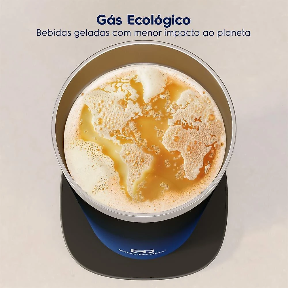 Cervejeira home bar electrolux eb10c frost free 100l com torre de chopp porta de vidro preta 110