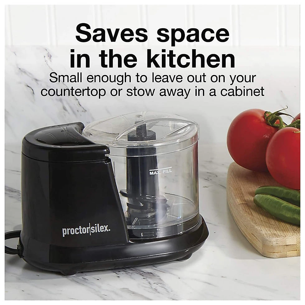 Proctor Silex Mini Processador de Alimentos 1,5 Xícaras de Cpacidade 150W 110V Preto