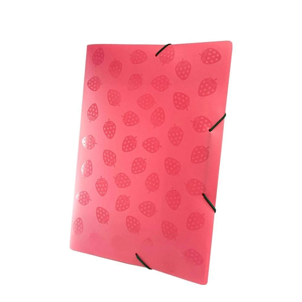 Pasta Aba Elástico Dello Aromas Morango Formato A4 31 X 22CM 1 Unidade para Documentos Vermelho