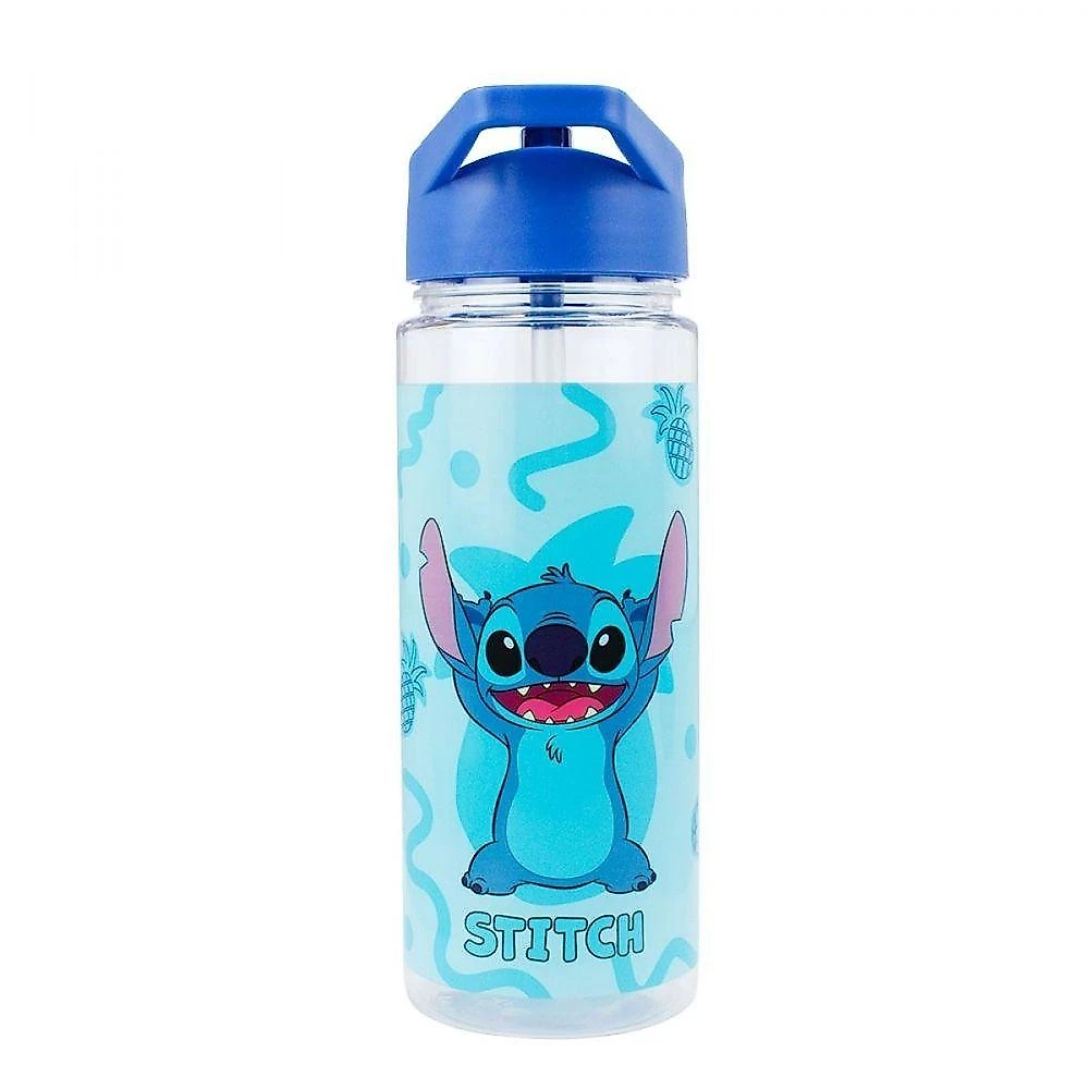 Garrafa Plástico 450 Ml Mochila Sacola Stitch Disney Azul