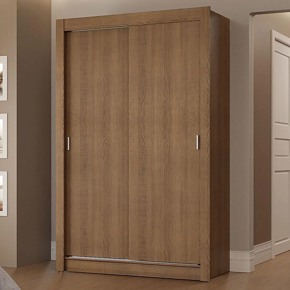 Guarda-roupa solteiro 2 portas de correr 2 gavetas rustic vivare madesa