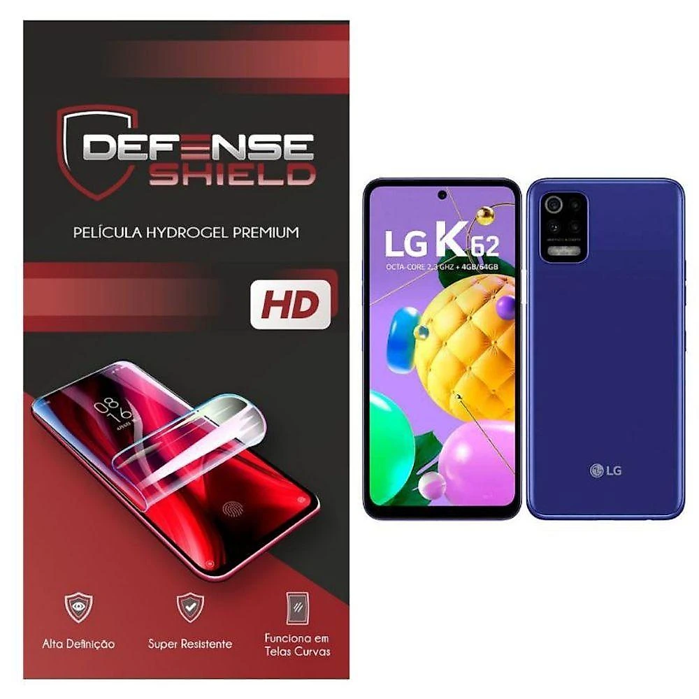 Pelicula Hydrogel Premium Para Lg K62 /k62+ Proteção Frontal + Verso Defense Shield