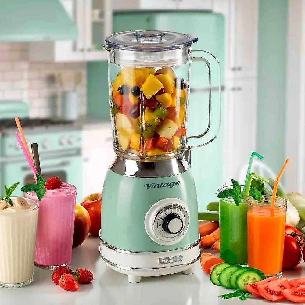 Liquidificador Ariete Vintage Verde 1000w Copo De Vidro 1,5l 110v - Linha Retrô 583
