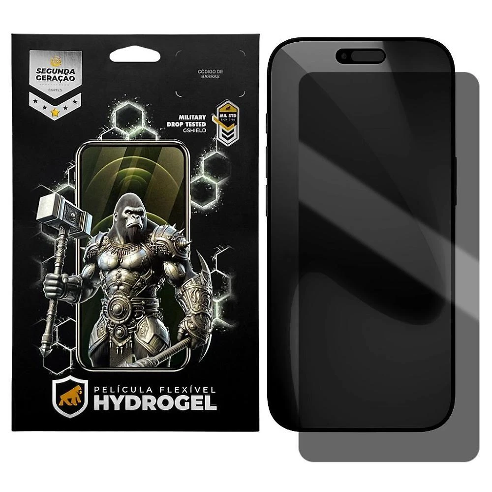 Película de Proteção para Celular Gshield Iphone 17 Privacidade Hidro Nano Pet e TPU Soft Gel