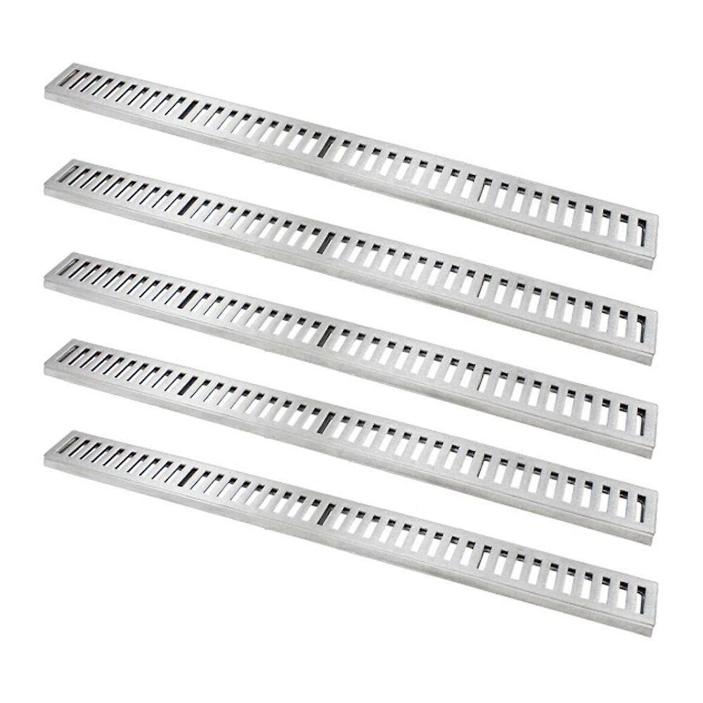 Kit 5 Ralo Grelha Linear Alumínio Escovado 15x100cm 500kg GDA