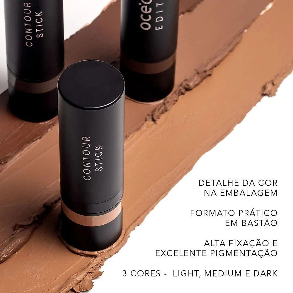 Contorno em Bastão Edition Alta Pigmentação Vegano Textura Cremosa Marrom Médio Oceáne