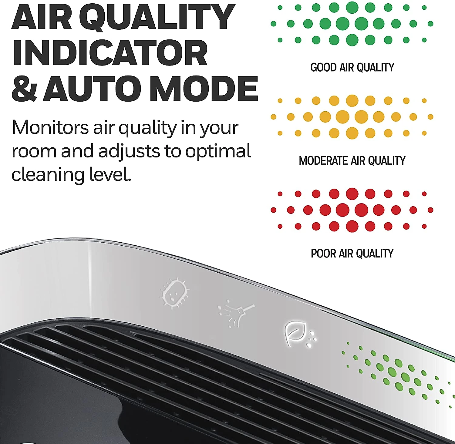 Honeywell HPA5300 Purificador de Ar cFiltro HEPA Área até 45 m 2 cIndicador de Qualidade Preto