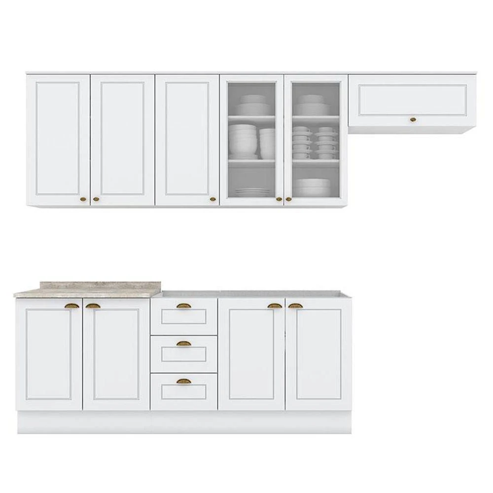Cozinha Modulada Nova York 6 Peças Branco Hp - Henn