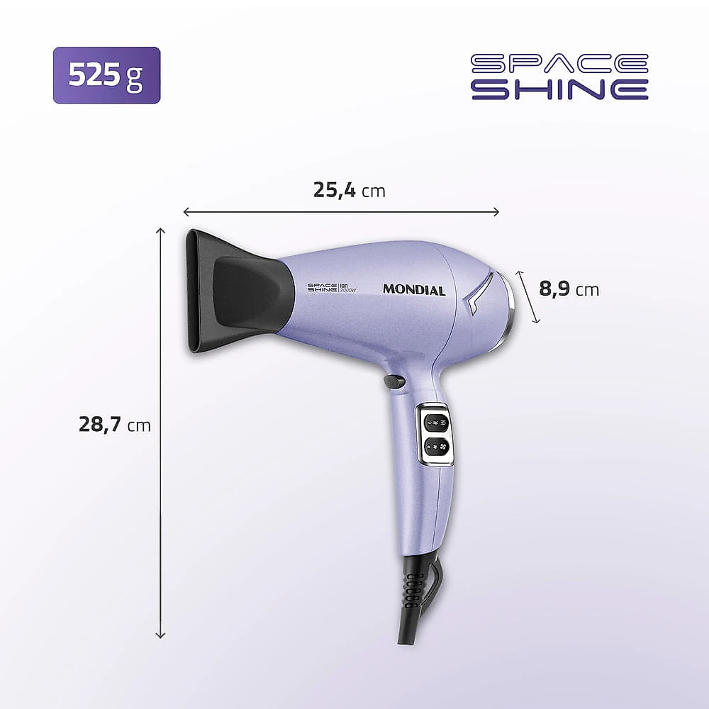 Secador de Cabelos Space Shine | SC-21 SC-21 - Secador de Cabelos Space Shine 127V - Mondial